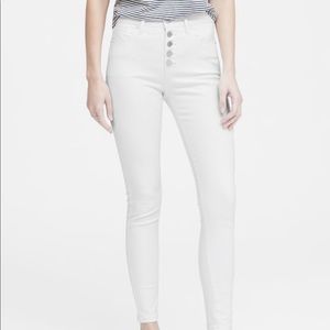 Banana republic Multi button white jeans